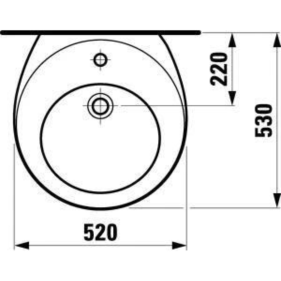 Раковина напольная Laufen Alessi IL Bagno 52х53 8.1197.1.400.104.1