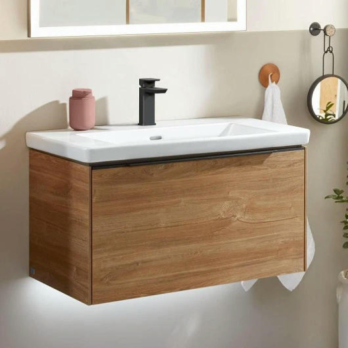 Раковина Villeroy & Boch Subway 3.0 4A708001, 80x47, белая с переливом