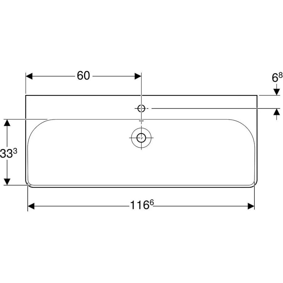 Раковина подвесная Geberit Smyle Square 120 500.226.01.1