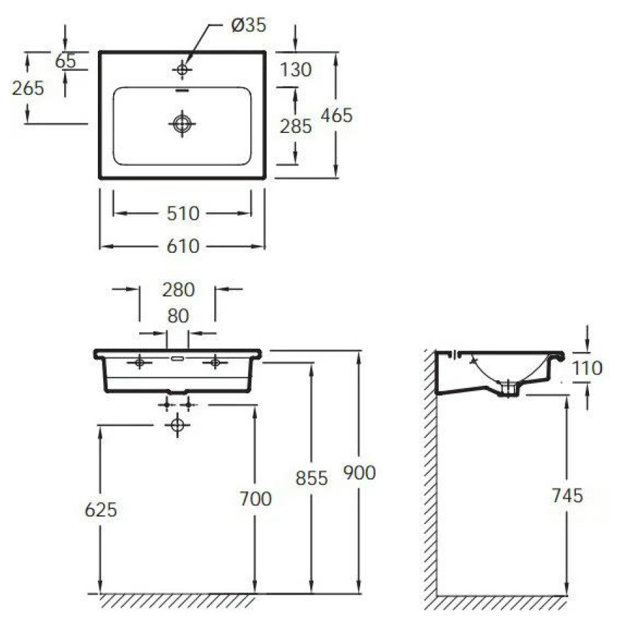 Раковина Jacob Delafon Vox 60x46 EXAF112-Z-00