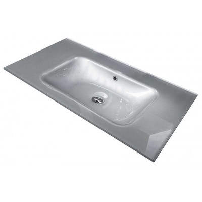 Раковина ArmadiArt 80 см 852-080-SLF стекло серебро поталь