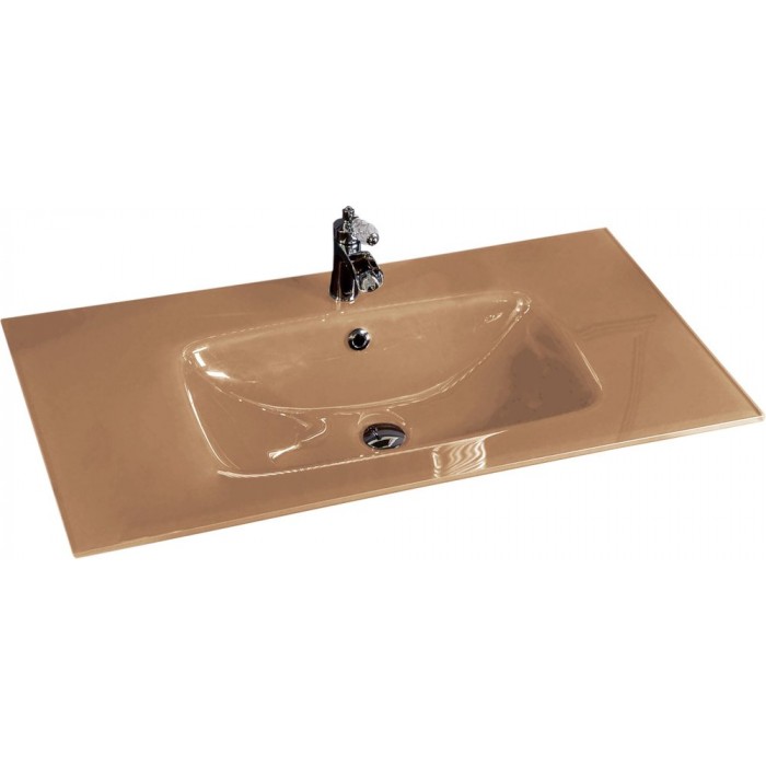 Раковина ArmadiArt 100 см 852-100-CP Lucido стекло капучино глянцевое