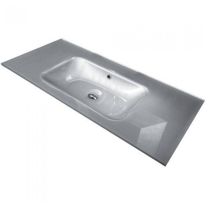 Раковина ArmadiArt 100 см 852-100-SLF стекло серебро поталь