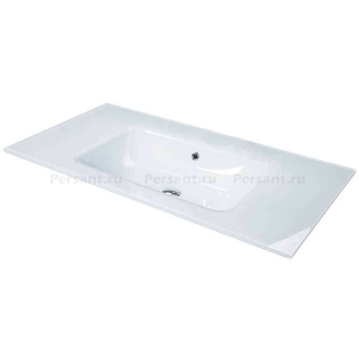 Раковина ArmadiArt 100 см 852-100-WH стекло белое