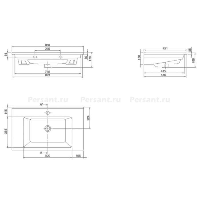 Раковина ArmadiArt Capolda 85 см 876-085 белая