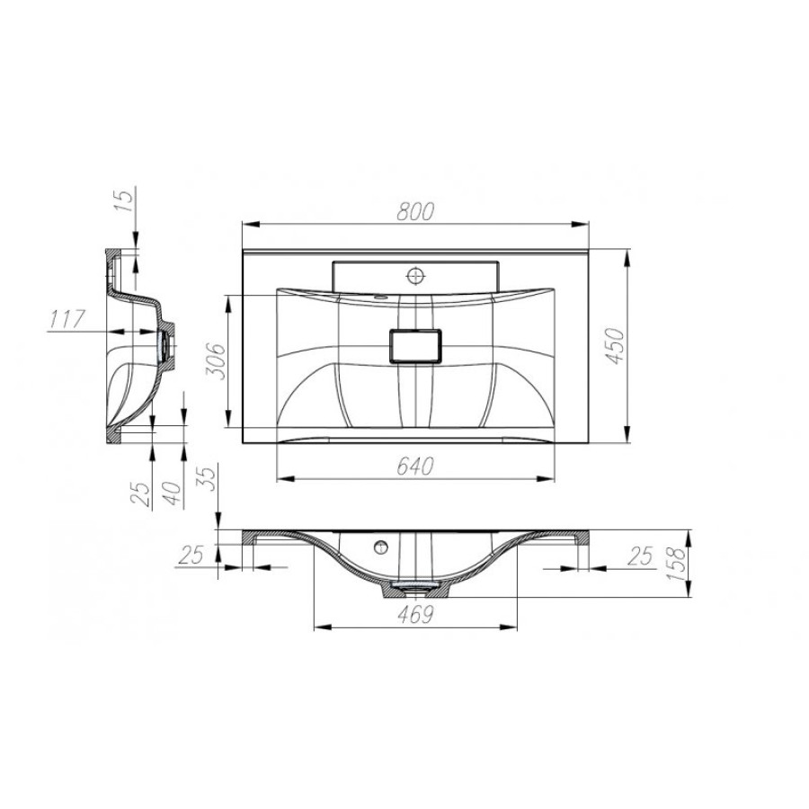 Раковина BelBagno 80 BB800/450-LV-ART-PR-NERO черная матовая