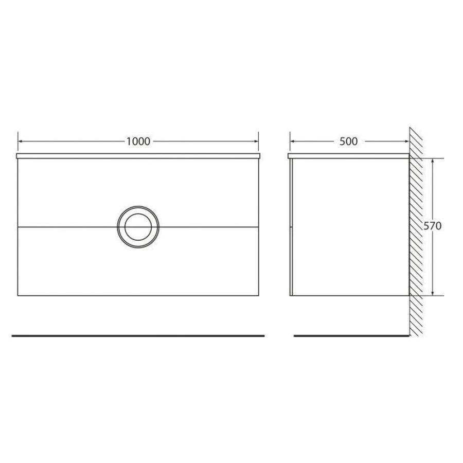 Раковина BelBagno Onda 100 см BB1000/500-LV-MR-OND