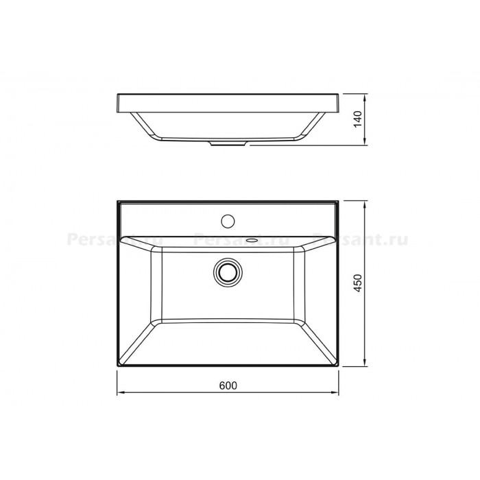 Мебельная раковина Florentina Астория 60 белая