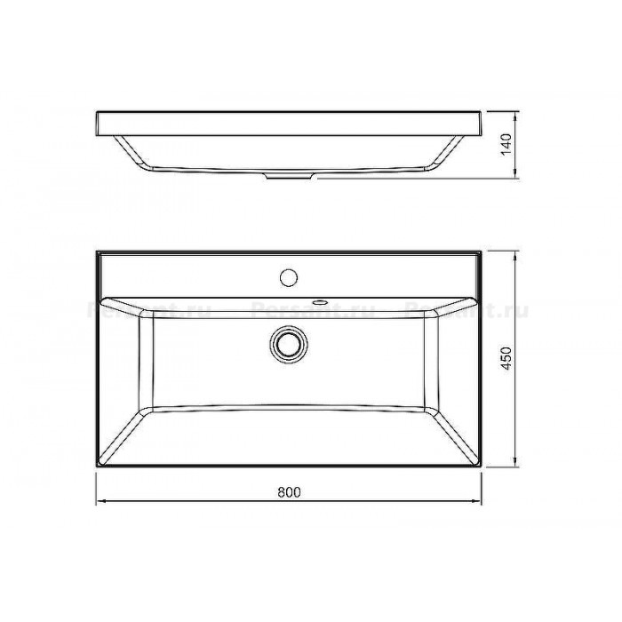 Мебельная раковина Florentina Астория 80 белая