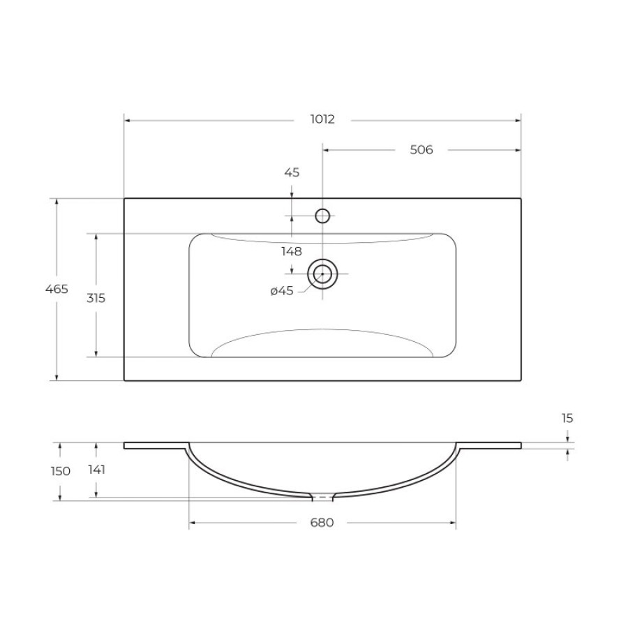 Раковина стеклянная BelBagno 100 BB1010/465-LV-VTR-BL глянцевая