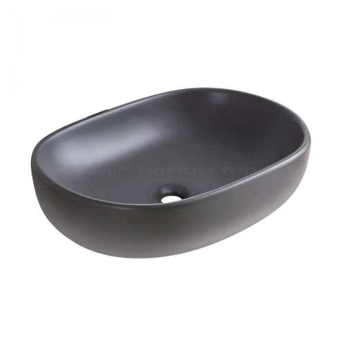 Раковина накладная BelBagno BB1084-H311 серая матовая