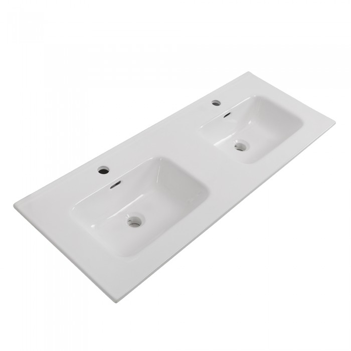 Раковина керамическая с двойной чашей BelBagno 120 BB1200-2-ETL