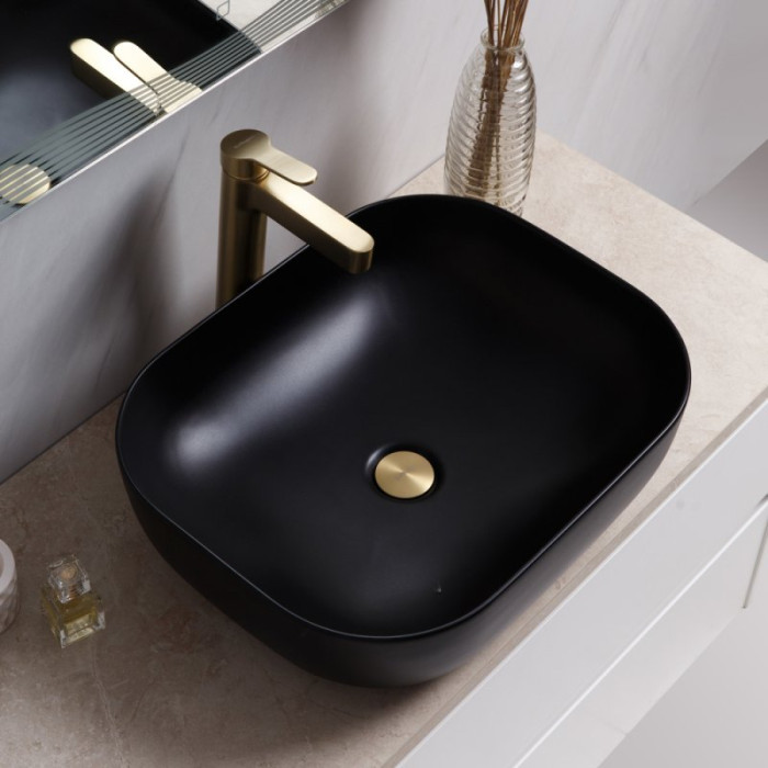 Раковина накладная BelBagno BB1302-H301 чёрная матовая