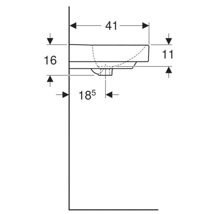 Раковина Geberit Smyle Square 50 х 41 500.256.01.1 белая