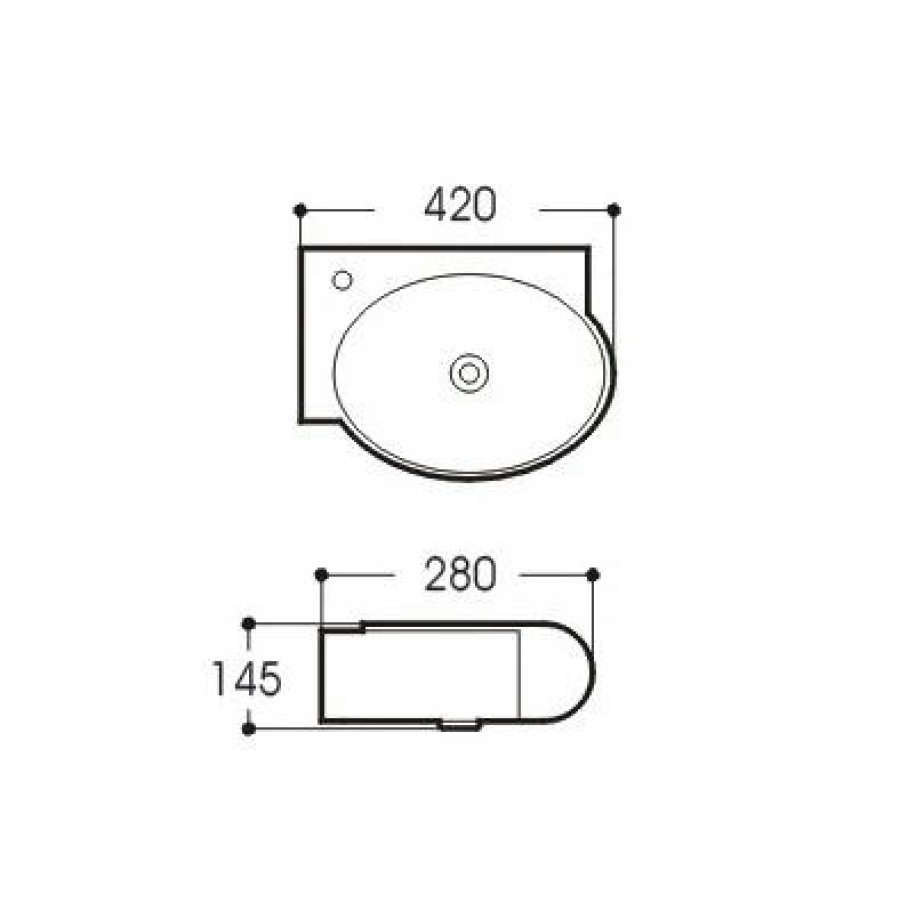 Раковина подвесная Aquatek 28x42 AQ5303-00 белая