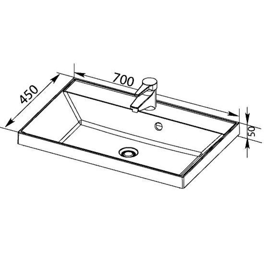 Раковина - столешница Aquanet Орлеан 70 Quick Clac 00179394