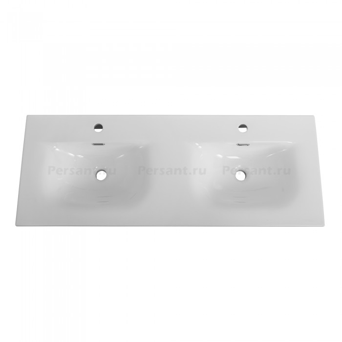 Раковина керамическая BelBagno 120 с двойной чашей czr-8099-120-2 белая