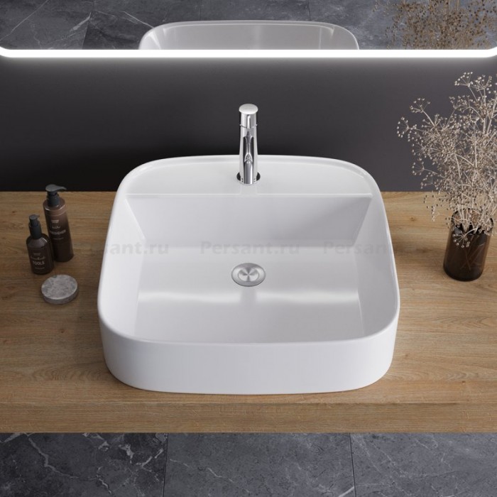 Раковина накладная Cezares 50x50 CZR-LFT-50-LVB белая