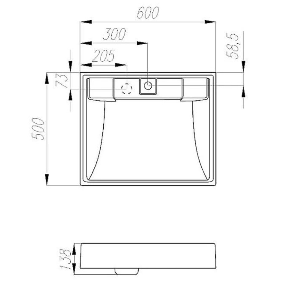 Раковина Акватон Рейн 60 1A72103KRW010