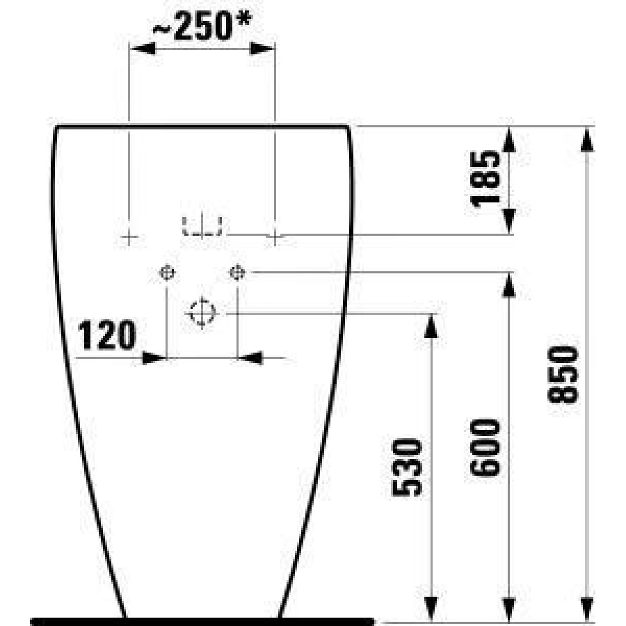 Раковина напольная Laufen Alessi IL Bagno 52х53 8.1197.1.400.104.1