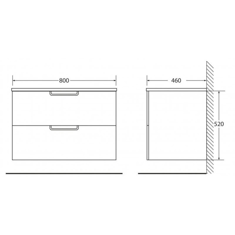 Раковина BelBagno Leticia 80x50 BB800ETL