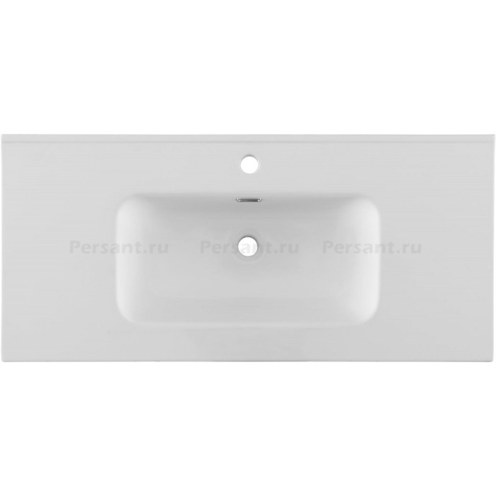 Раковина-столешница Aquanet Flat 100 белая матовая