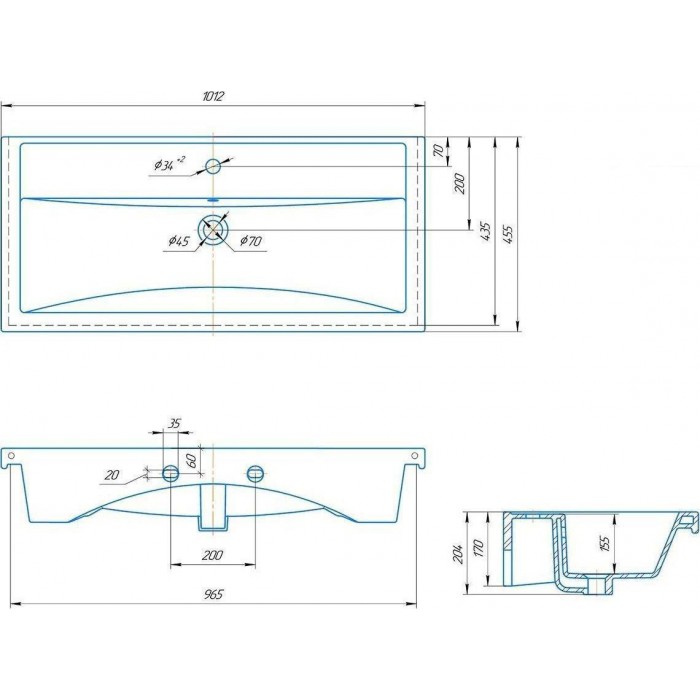 Раковина Kirovit Фостер 100 белая