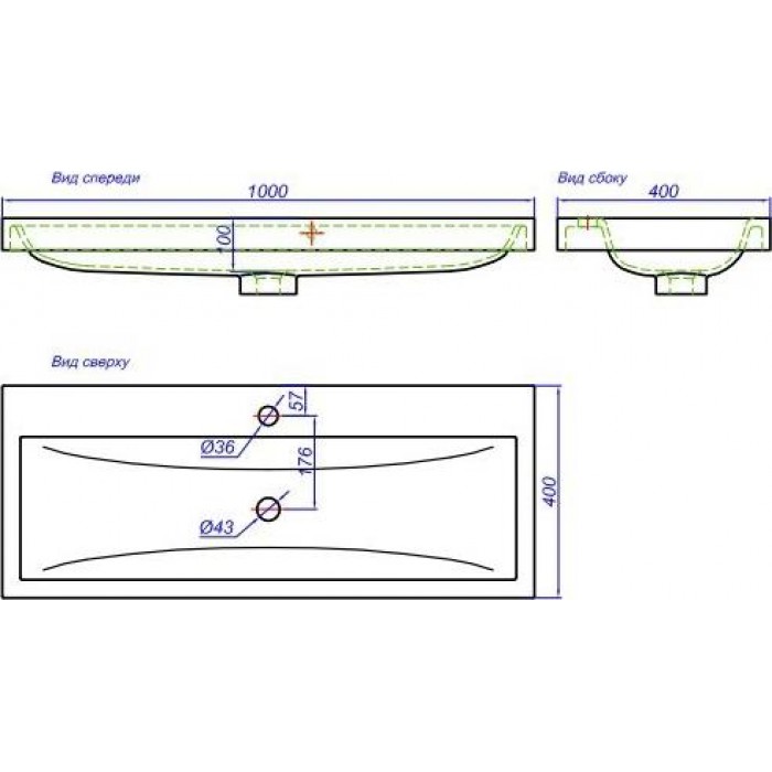 Раковина из искусственного камня Aqwella Инфинити 100 белая