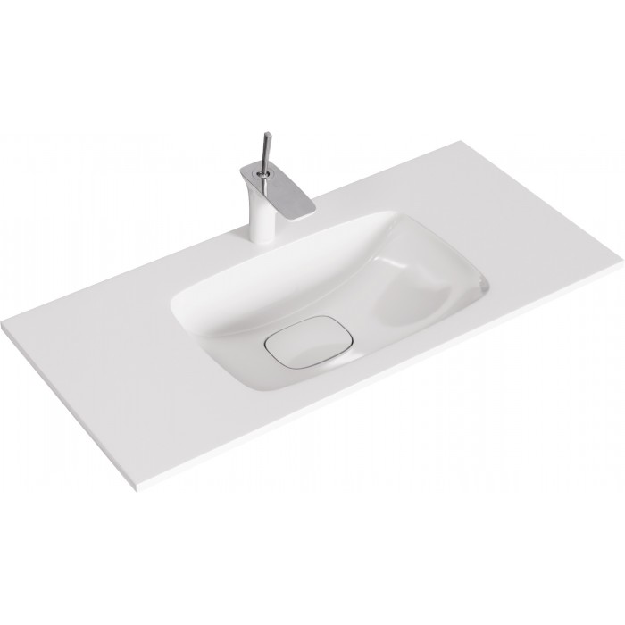 Раковина Aqwella Malaga 100 Mal.10.04.D искусственный камень, белая