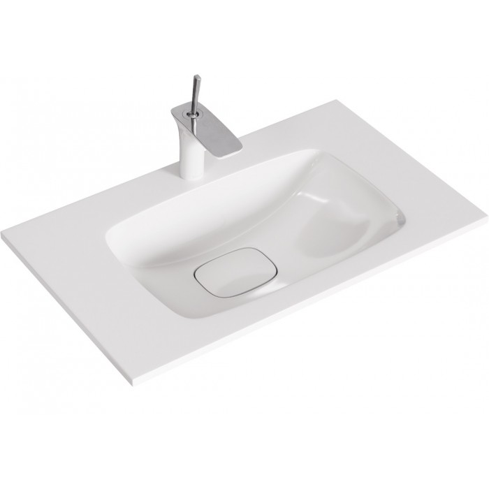 Раковина Aqwella Malaga 75 Mal.75.04.D искусственный камень, белая