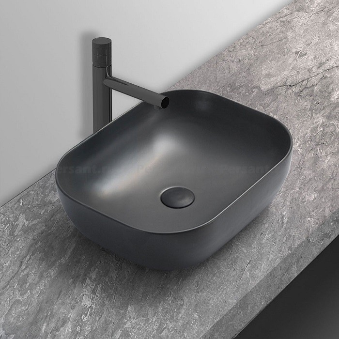 Раковина накладная Vincea 50x40 VBS-101MA антрацит матовый