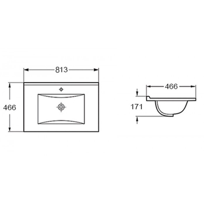 Раковина Vincea 80 VBS-13980 белая