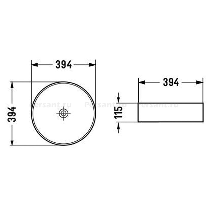 Раковина накладная Vincea 39x39 VBS-216 белая