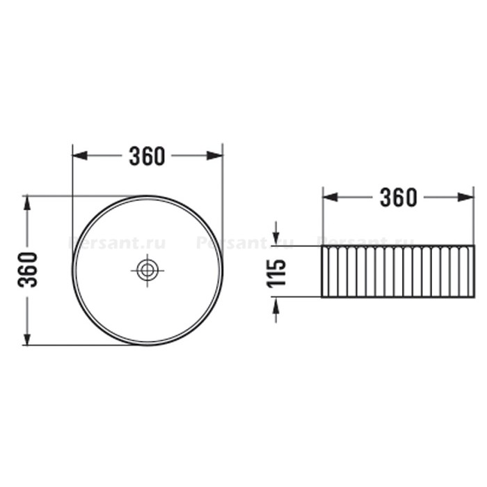 Раковина накладная Vincea 36x36 VBS-501 белая