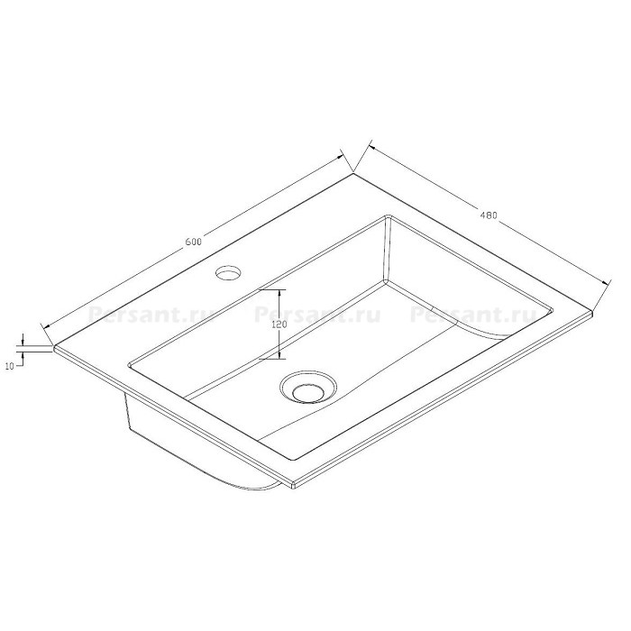 Раковина Vincea 60 VCB-13600G серая