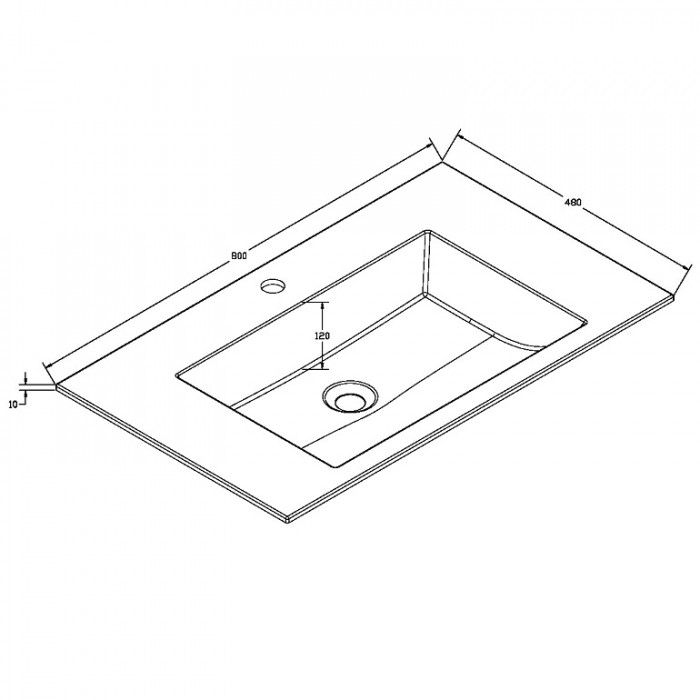 Раковина Vincea 80 VCB-13800W белая