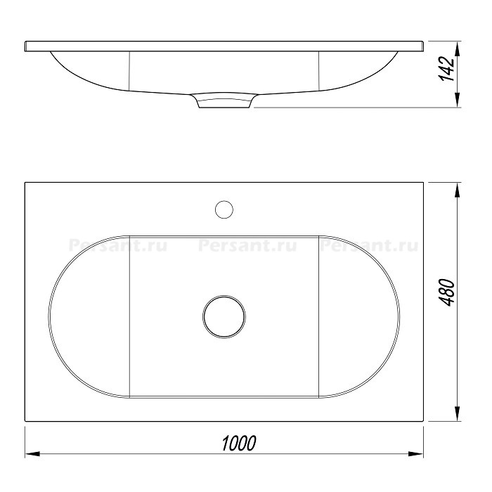 Раковина Vincea 100 VCB-4H100W белая