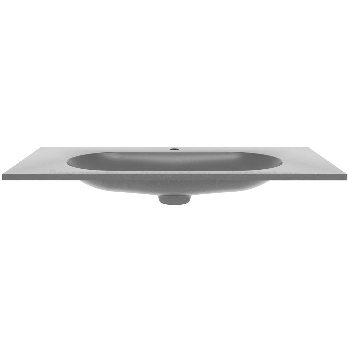 Раковина Vincea 100 VCB-4H100G серый шелк, кварцевый камень