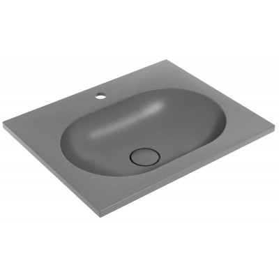 Раковина Vincea 60 VCB-4H600G серый шелк, кварцевый камень