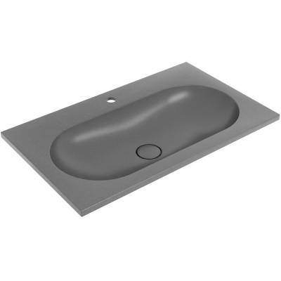 Раковина Vincea 80 VCB-4H800G серый шелк, кварцевый камень