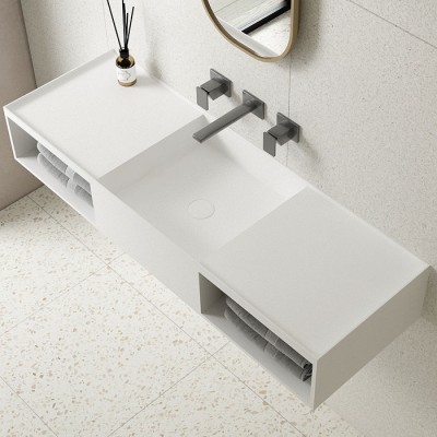 Раковина Vincea 120x40 VWB-6S212MW искусственный камень, белая матовая