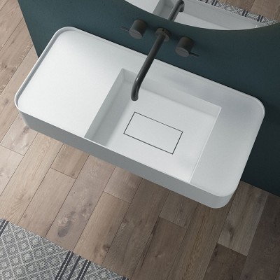 Раковина Vincea 80x40 VWB-6S480MW искусственный камень, белая матовая