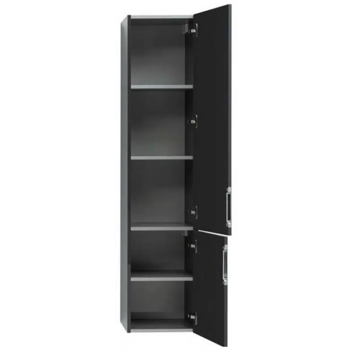 Шкаф-пенал Aquanet Алвита 35 серый антрацит глянец 00240197 подвесной, правый