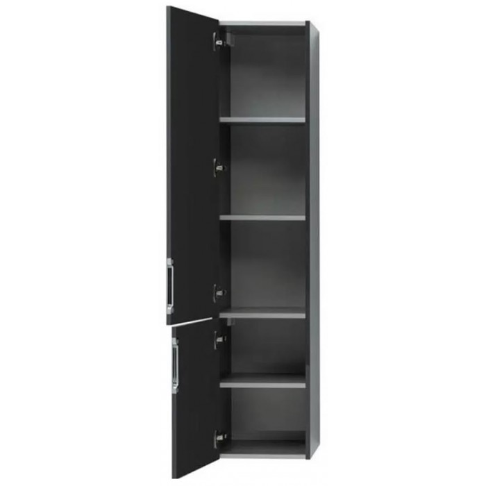 Шкаф-пенал Aquanet Алвита 35 L серый антрацит глянец 00249618 подвесной, левый