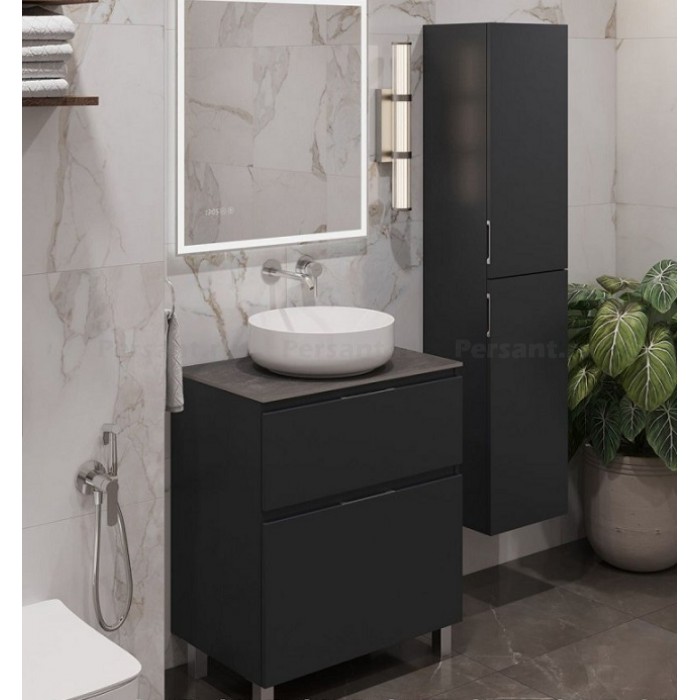 Шкаф-пенал Aquanet Алвита New 35 антрацит матовый 277559 подвесной