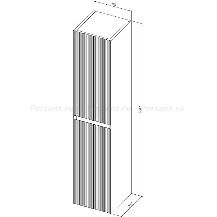 Шкаф-пенал Aquanet Альтера 34 белый матовый 00337158 подвесной