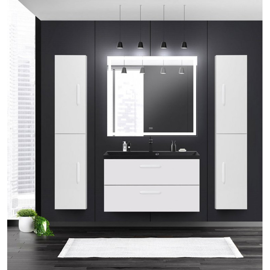 Шкаф-пенал BelBagno Aurora 33 AURORA-1600-2A-SC-BL-P-R bianco lucido