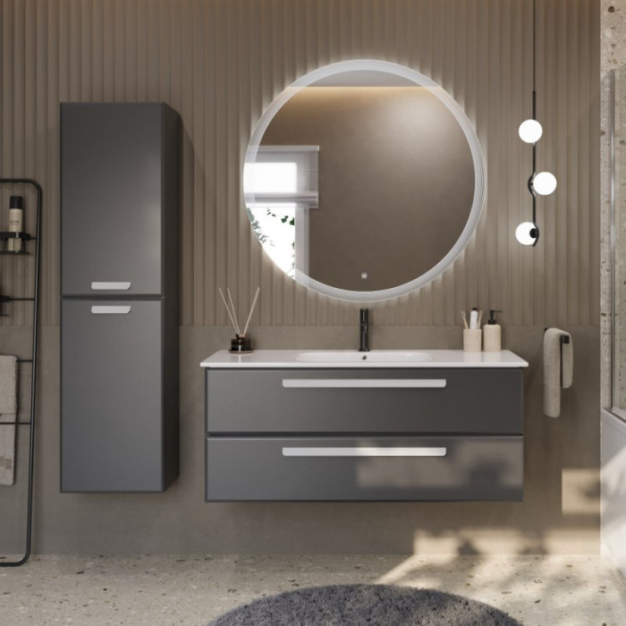 Шкаф-пенал Cezares Eco 40x30 серый матовый ECO-1500-2A-SC-GR-P