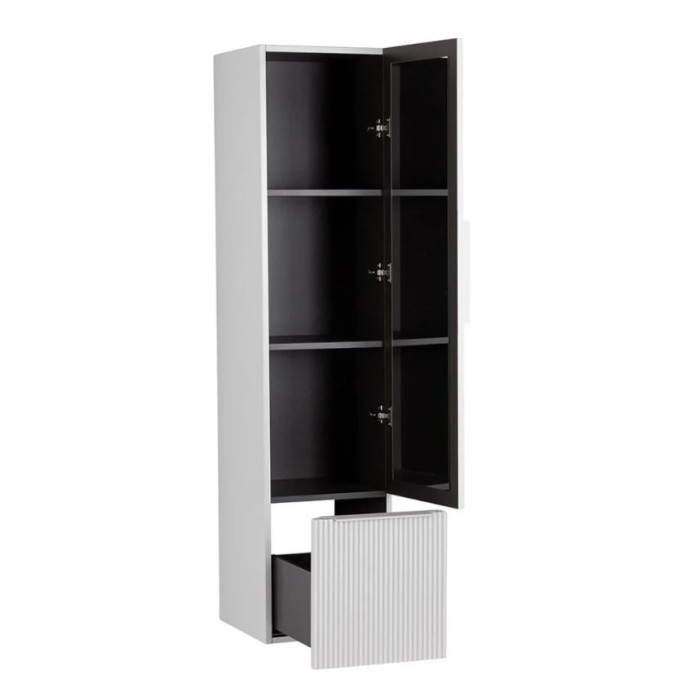 Шкаф-пенал Cezares Premium Plisse 35 подвесной 55506 Bianco opaco белый матовый