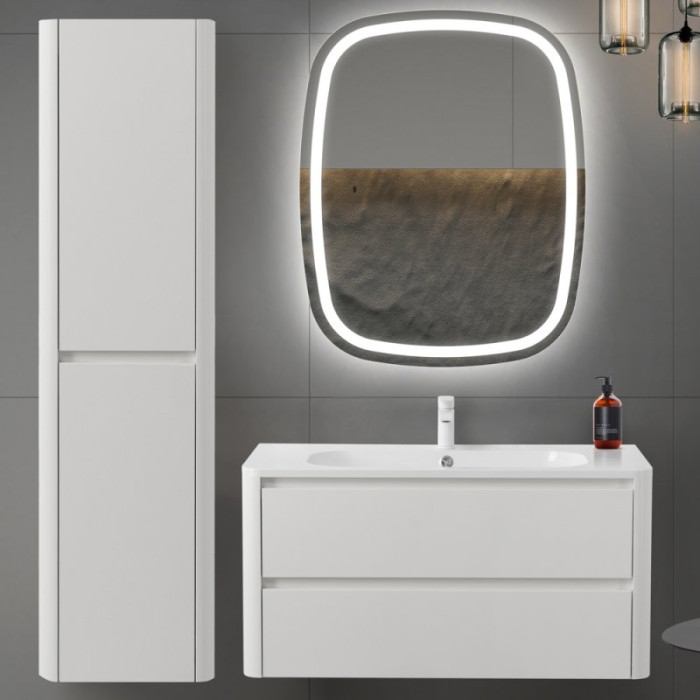 Шкаф-пенал Cezares Relax 40 см подвесной белый глянец RELAX-1500-2A-SC-BL 